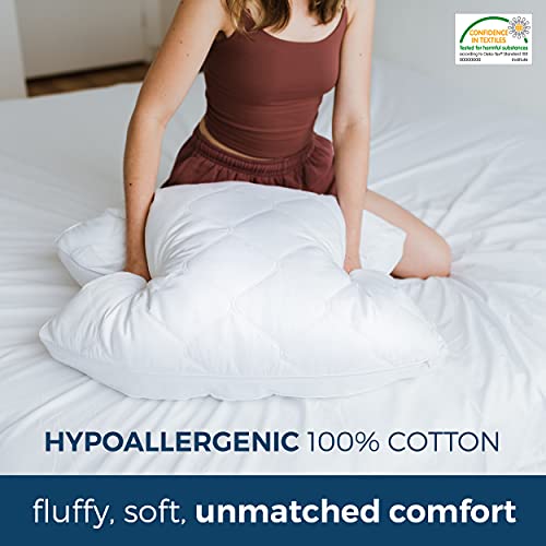 BELVOIR Cooling Shredded Memory Foam Pillow for Sleeping - 100% Cotton Hypoallergenic Cover with 3D Air Flow Mesh Gusset - Adjustable Gel-Infused Memory Foam Filling - 20 x 30 inches (50x75cm)