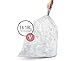 simplehuman Code V Custom Fit Drawstring Trash Bags in Dispenser Packs, 30 Liter / 8 Gallon, Clear – 240 Liners