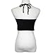 Bolayu Women Letter Sleeveless Halterneck Tank Crop Tops Vest Blouse Shirt (S) Black