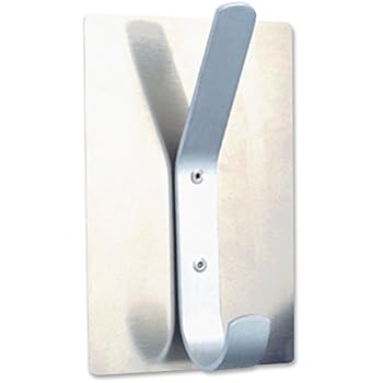 Magna Visual CHH10 Magnetic Coat and Hat Double Hook, Holds 10-lbs, 4 x 2-1/2 x 7, Nickel-Plate