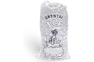 Pinnacle Mercantile Plastic Ice Bags 10 Lb. with Draw String Closure Pack 100