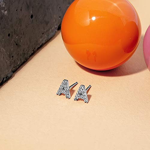 3 PAVOI+Sterling+Simulated+Earrings+Alphabet