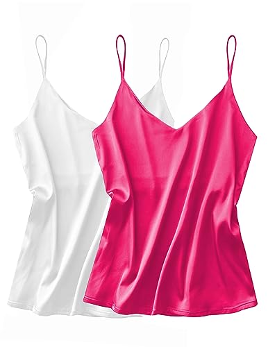 Ekouaer Satin Tank Tops