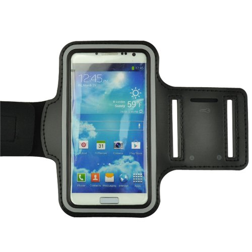 Deluxe Good Quality Workout Running Armband for Samsung Galaxy S4 and Samsung S3 (Black)