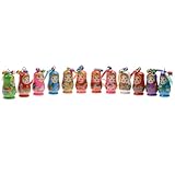 STOBOK Matryoshka Russian Dolls Key Chains Nesting Doll Key Rings for Handbag Mobile Phone Backpack,Pack of 12