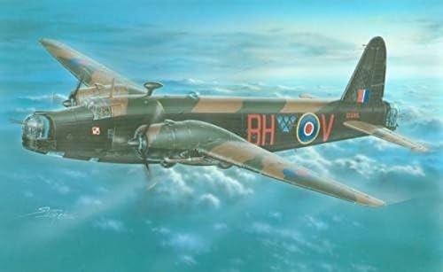 MPM 1:72 Wellington Mk.IV "R-1830 Engines" Plastic Aircraft Model Kit #72555