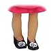 Hot Pink & Teal Plaid Shoes & Black Jeweled Flat Made by Sophia's, Fits 18 Inch American GIrl Dolls