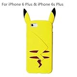 RAYTOP Yellow Soft Silicone Back Case Cover for Apple iPhone 6 Plus 5.5 Inches Protective Skin Jacket Cheap Kids Teen Girls Women Japanese Cartoon Cute Lovely