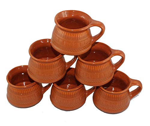 Odishabazaar Ceramic Kulhar Cups Traditional Indian Chai Tea Cup Set of 6 (skc-47) - Thumbnail 4