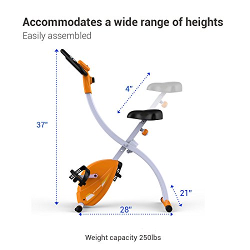 Fitleader Foldable Exercise Bike Desksice Wellness Upright Bike Magnetic Indoor Bike - Thumbnail 4