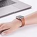 WFEAGL Compatible iWatch Band 42mm 44mm, Top Grain Leather Band with Gold Connector (The Same as Series 5/4/3 with Gold Aluminum Case in Color) for iWatch Series 5/4/3/2/1 (Brown Band+Rosegold Connector)