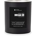 Hotel Collection Dream On 14oz Single Wick Candle - Black Glass Round - Hotel Inpsired Luxury Scent - Notes of White Tea, Aloe Vera & Lily