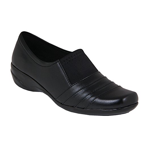 footshez women's black formal shoes