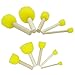 Gift Prod 20 Pcs Round Stencil Sponge Wooden Handle Foam Brush Furniture Art Crafts Painting Tool Supplies Painting Stippler Set DIY Painting Tools in 5 Sizes for Kids (20 Pcs)