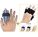 BodyMoves Finger Hot and Cold Ice Pack Plus Adult Finger Brace Splint Sleeve Thumb Support Protector Cushion Pressure Safe Elastic Breathable Stabilizers (Midnight Black)