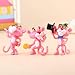 6pcs/Set 4.5 cm Pink Panther Mini Toy Figure Set