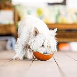 LICKIMAT Wobble Dog Slow Feeder Bowl Lick Mat Orange view 2