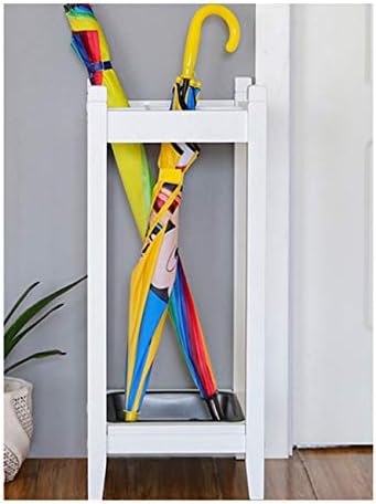 FIY White Creative Personality Pine Umbrella Stand Home Hotel Office Large Capacity Storage Rack