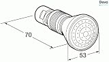Deva HEAH01 Brass Shower Head Swivel Joint Chrome Finish 2 Inch Standard UK view 5