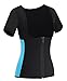 Gotoly Women's Neoprene Sauna Vest with Sleeves Gym Hot Sweat Suit Weight (4XL Fit 42.5-45.6 Inch Waistline, Black)