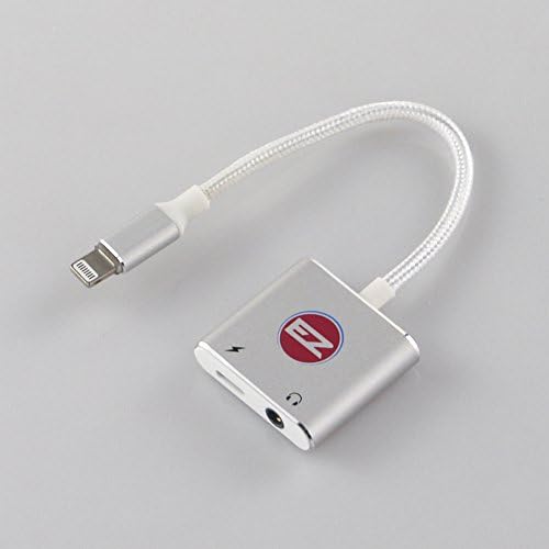 iPhone 7/7 Plus Audio Adapter, Charge Adapter, Earphone Adapter 2 in 1 Lightning 3.5mm Headphone Adapter Cable by I4 (Silver)