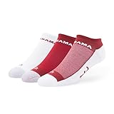 NCAA Alabama Crimson Tide '47 Gait Motion Team Color No Show Socks, Assorted Team Colors, Large (Men's 9-13 / Women's 10-12), 3-Pack