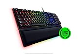 Razer Huntsman Elite Gaming Keyboard: Opto-Mechanical Key Switches - Instant Actuation - Chroma RGB Lighting - Magnetic Plush Wrist Rest - Dedicated Media Keys & Dial - Matte Black