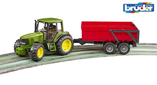 bruder 02057 - John Deere 6920 mit Wannenkippanhänger - 1:16 Bauernhof Landwirtschaft Traktor Trecker Schlepper Anhänger Muldenkipper bworld Spielzeug – Bild 3