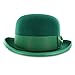 Belfry Mickey St. Patrick's Day Irish Green Derby Hat with Feather and Liner