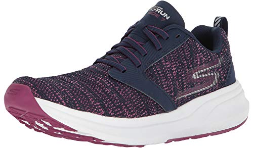 Skechers Performance Women's Go Ride 7 Running-Shoes,navy/purple,9 M US