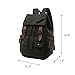Canvas Backpack for Men, Yousu Travel Duffel Backpack School Casual Vintage Rucksack College Bookbags Knapsack (Black)