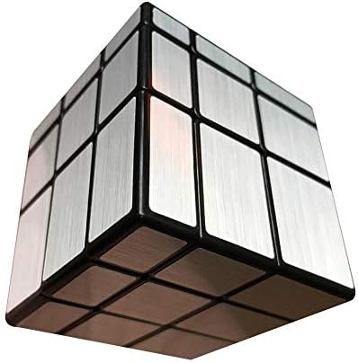 Greatpassion Puzzle Toys Mirror Cube Set Mirror Block 3x3 Speed Cube Bundle Puzzle Silver Golden