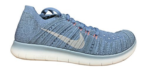 Nike Women's Free Running Motion Flyknit Shoes, Work Blue/Ocean Fog/Blue Fox/Wolf Grey - 7 B(M) US