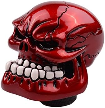 Dymix Red Carved Skull Car Gear Stick Shift Knob