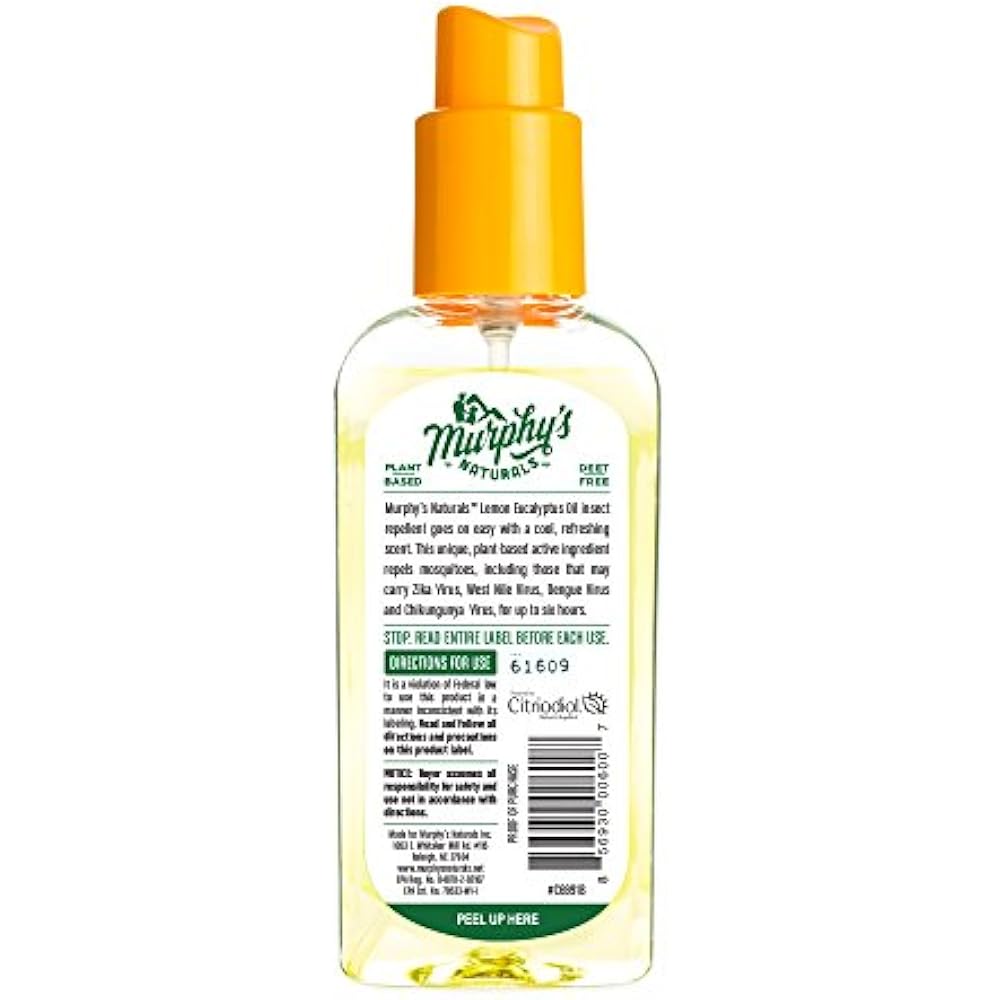 Murphy&39s Naturals Lemon Eucalyptus Oil Insect Repellent DEET Free