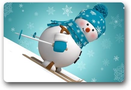 Yestore Custom Christmas Snowman 15.7"(W) x 23.6"(H) Non-woven Fabric Multifuntional Doormat