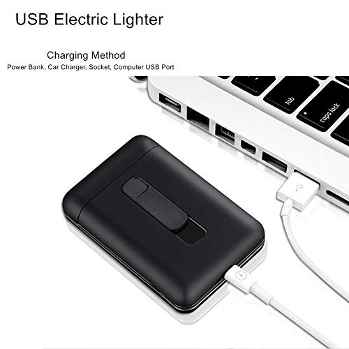 Cigarette Case with Lighter Cigarettes Box King Size Portable Full Pack 20pcs Regular Size Cigarettes USB Lighters 2 in 1 Rechargeable Flameless Windproof Electric Lighter(Red)