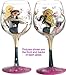 Bottom's Up 15-Ounce Wine Divas Handpainted Wine Glass