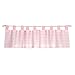 Pink Sky Window Valance - Chevron Body, Dot Tabs, Tab Top, Pink and White, 56 in x 15 in