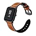 Kartice Compatible Amazfit Bip Band,Huami Amazfit Bip Bands Hybrid Leather Strap Replacement Buckle Strap Wrist Band for Amazfit Bip Smartwatch. (Brown2)