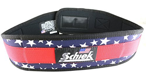 Schiek Model 2004 Nylon Stars n' Stripes 4.75" Weight Lifting Belt Made in USA (Medium (31-36"))