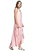 MakeMeChic Women's Casual Tie Dye Pocket Sleeveless Maxi Long Dress Pink XL