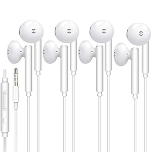 ASENTER-4-Pack-Headphones-Earphones-Earbuds-35mm-Wired-Headphones-Noise-Isolating-Earphones-with-Built-in-Microphon-Volume-Control-Compatible-with-iPhone-6-Plus-SE-5S-4-Samsung-Android-MP3 ASENTER 4 Pack Headphones Earphones Earbuds 3.5mm Wired Headphones Noise Isolating Earphones with Built-in Microphon…
