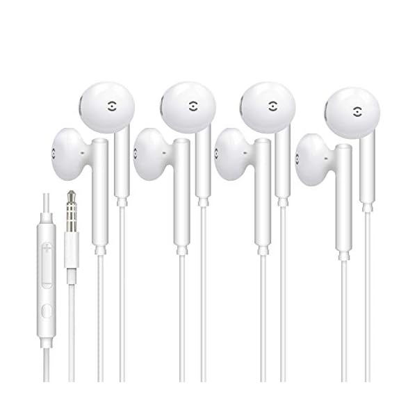 ASENTER-4-Pack-Headphones-Earphones-Earbuds-35mm-Wired-Headphones-Noise-Isolating-Earphones-with-Built-in-Microphon-Volume-Control-Compatible-with-iPhone-6-Plus-SE-5S-4-Samsung-Android-MP3 ASENTER 4 Pack Headphones Earphones Earbuds 3.5mm Wired Headphones Noise Isolating Earphones with Built-in Microphon…