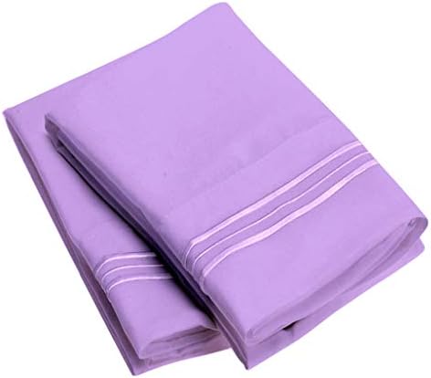 Pillow Case, Clearance Pillowcases Softness Luxury Home Textile Matte Microfiber Bedding - Anti-Wrinkle,2 Pcs Pillow Covers lkoezi (A-Queen:5075, Purple)