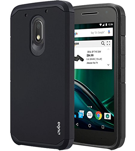 Moto G4 Play Case, OUBA [Dual Layer] [Anti-Drop] Hybrid Defender Shockproof Rugged Premium Protective Case Cover for Motorola Moto G4 Play - Black