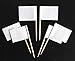 Happy Shop Mini Blank Toothpick Flags 200 Pcs White Flags Labeling Marking Cheese Markers Food Picks for Party Cake Food Cheeseplate Appetizers
