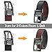 BESTKEE Belt for Men, Men's Leather Belt Reversible and Adjustable, Genuine Leather Mens Dress Belt with Rotated Buckle