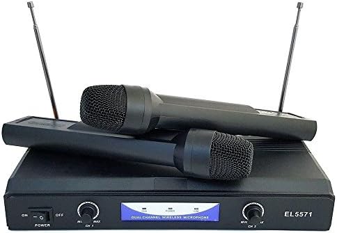Wireless Microphone - Professional Quality Microphone System - Set of Two with Receiver By Basic Finds