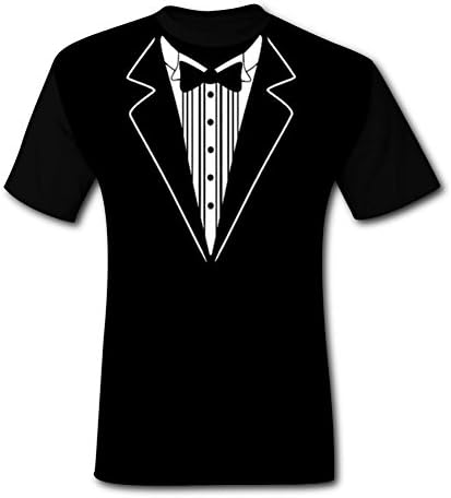 LCYSSZ Bow tie Men's T-Shirt DIY Short Sleeve Tee T-Shirts for Men Black XXL